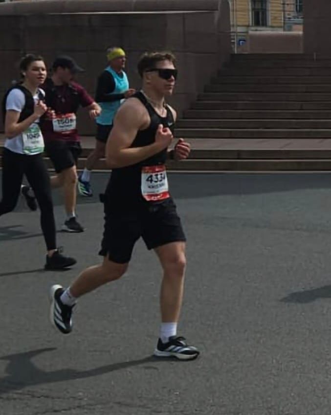 Kristers running the Rimi Riga Marathon